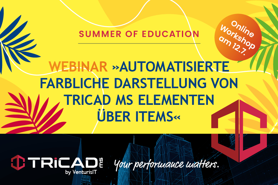 Webinar: Automatisierte farbliche Darstellung von TRICAD MS Elementen über Items