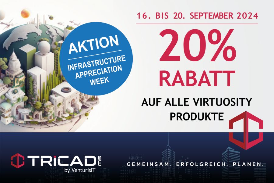 20% RABATT auf Bentley Systems Produkte – it’s Infrastructure Appreciation Week!